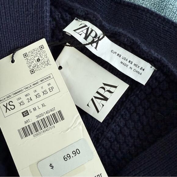 ZARA Knit Puffer Combo Cardigan Sweater - Picture 8 of 9